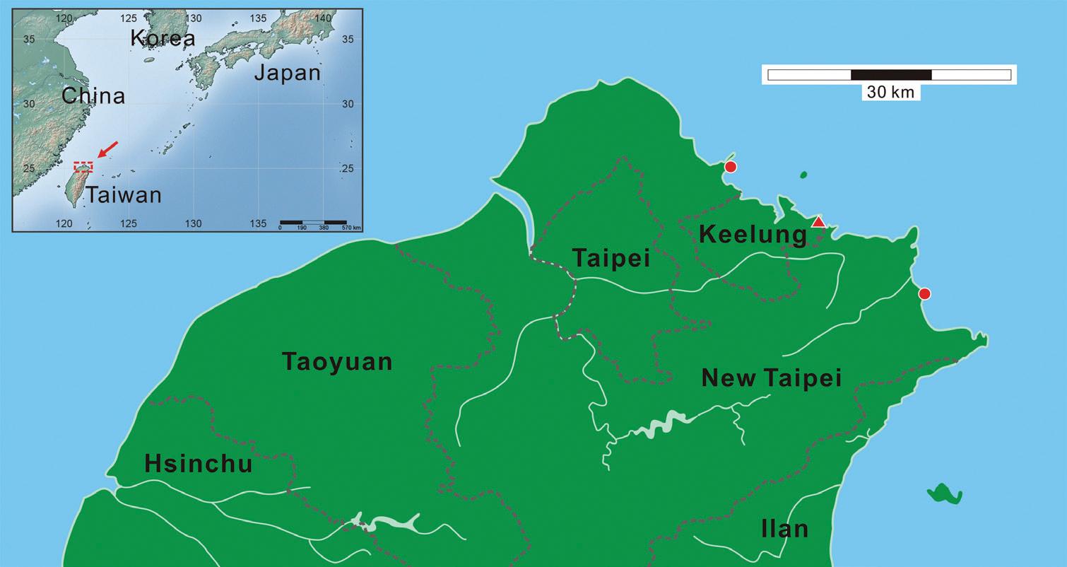 北台湾地图的台湾北部地图 东亚 亚洲