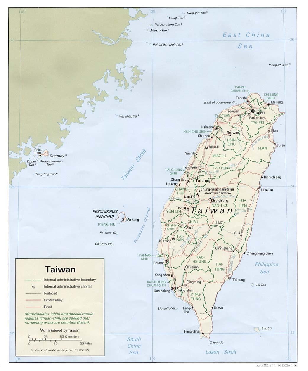 台湾交通地图