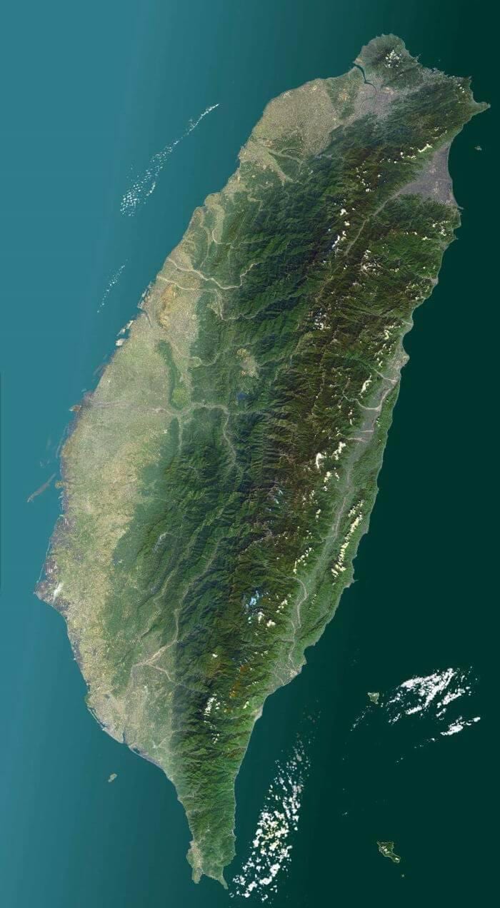 地图的台湾卫星