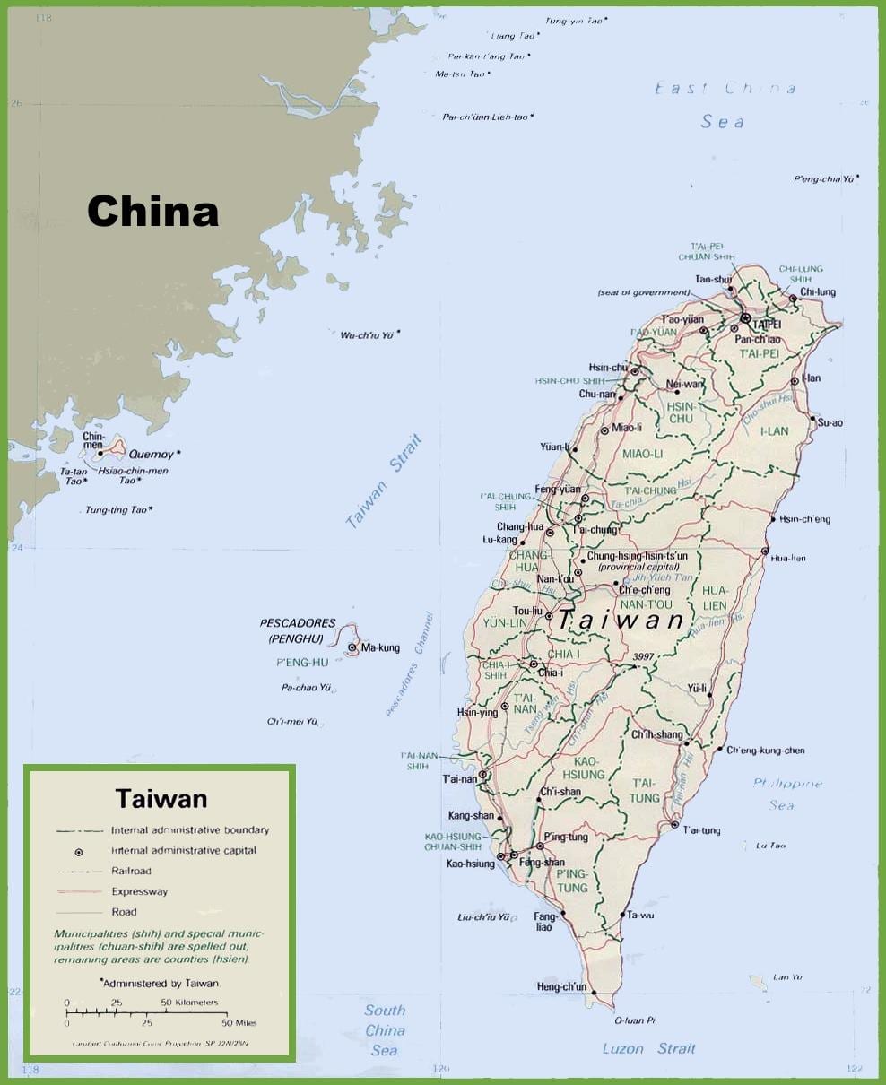 地图的台湾