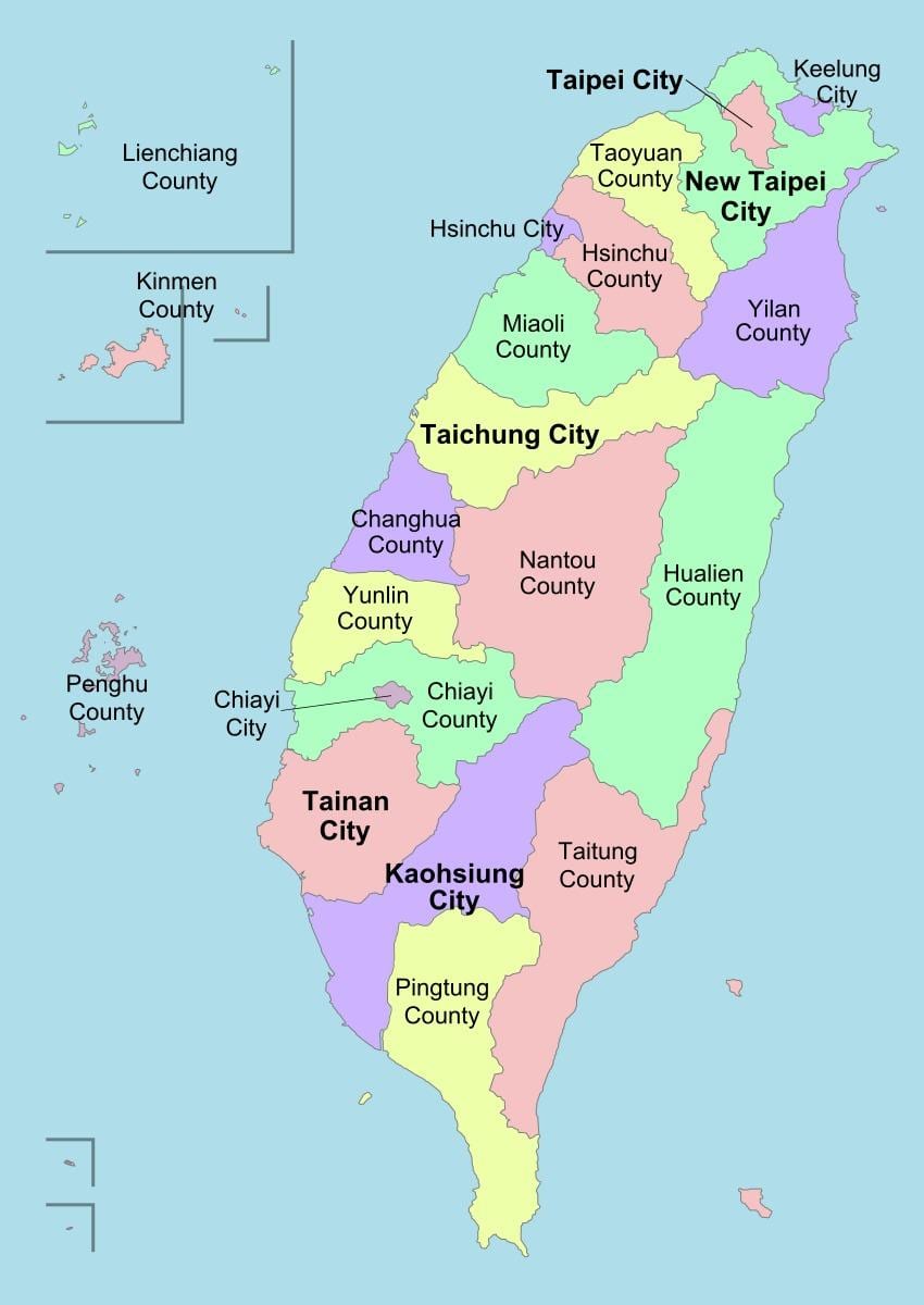 地图的台湾政治