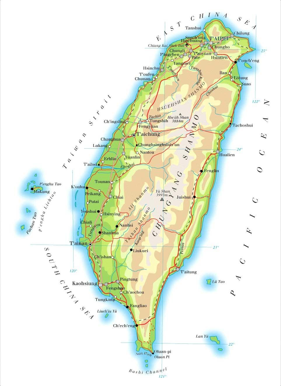 地图的台湾的河流