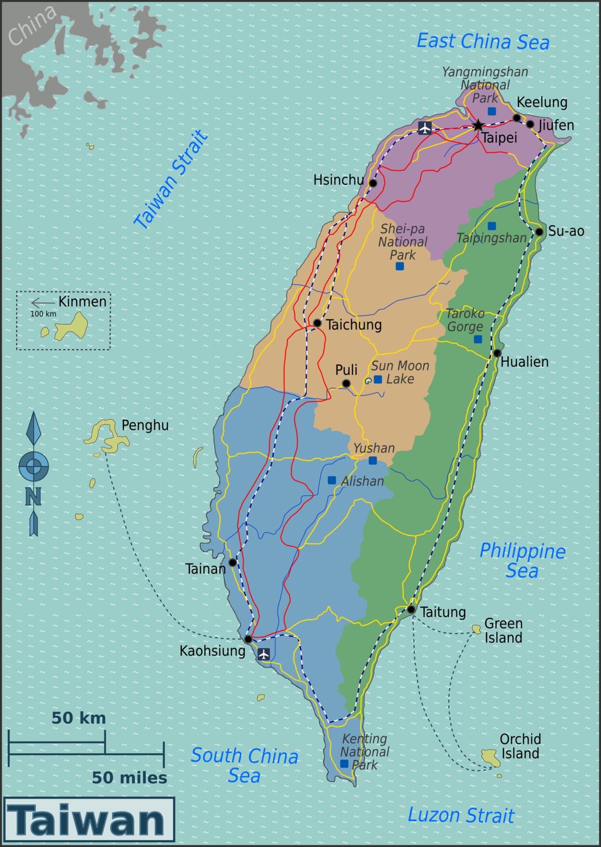 台湾旅游景点地图