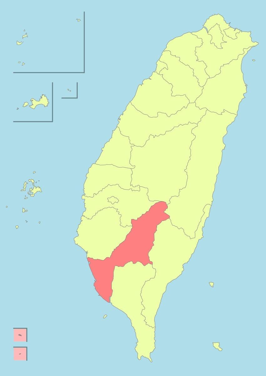 地图的台湾高雄