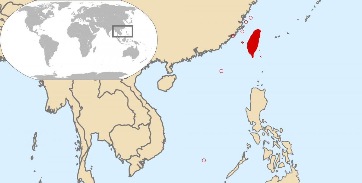 台湾的国家在世界地图