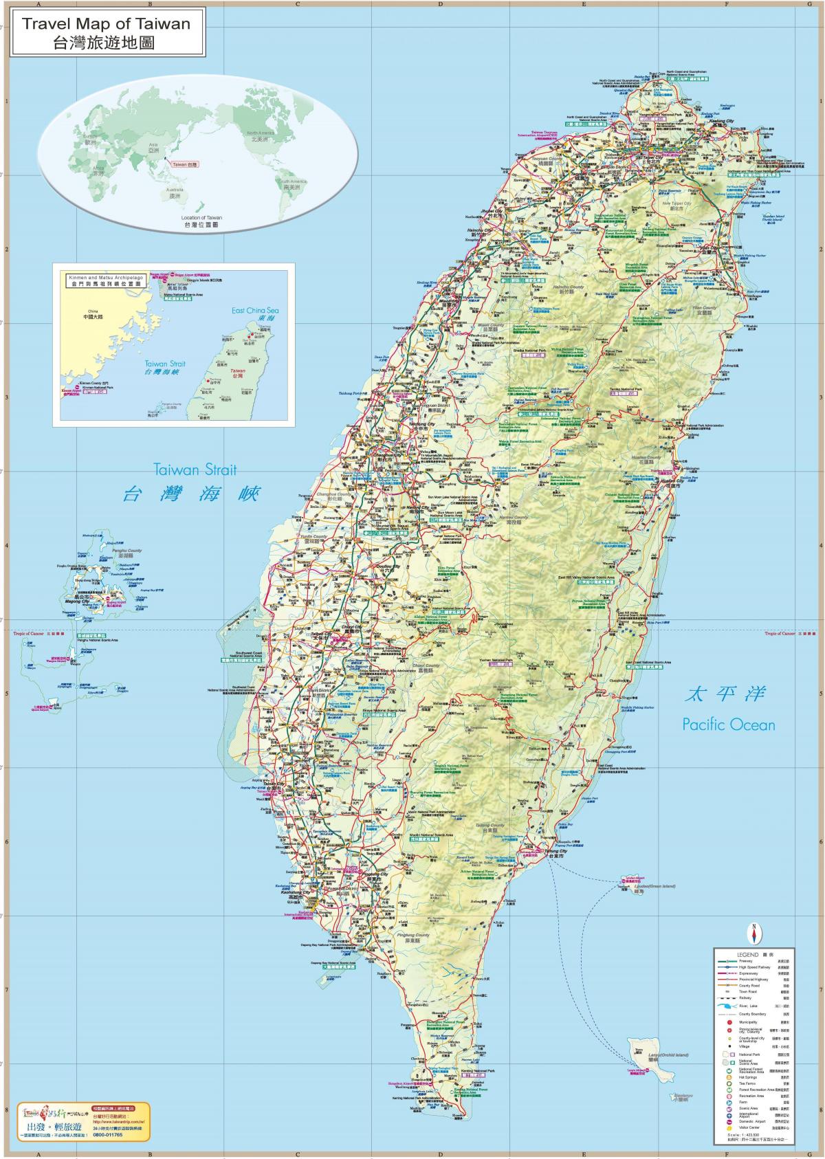 台湾旅游指南地图