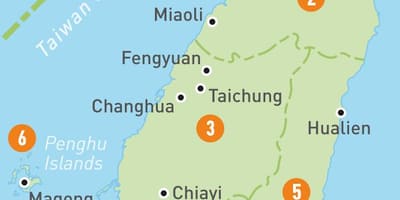 地图的台湾的国家
