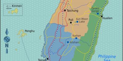 台北是台湾地图上的位置