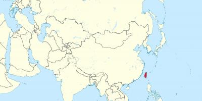 台湾在亚洲的地图