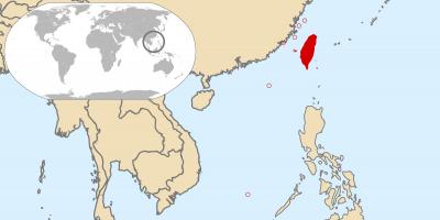 台湾的全球地图