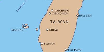 台湾的国际机场的地图